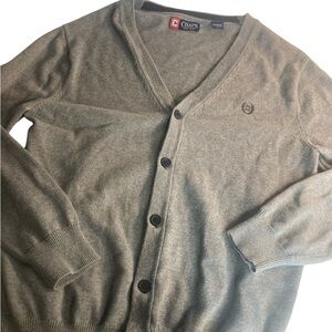 Chaps Sweater Grandpa Style Cardigan Mens Size Medium Button Closure Long Sleeve
